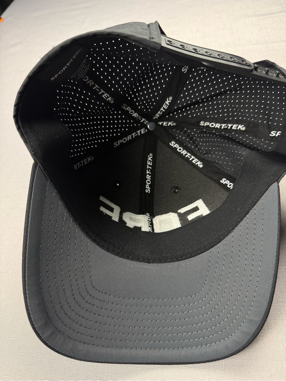 Sport-Tek Black Hat with White "FORE" Embroidery - Picture 4 of 6